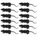 BESTONZON 24pcs Tricky Props Sets Simulation Animal Prank Prop Novelty Toys for Halloween Party (Loose-Packed Black Rat)