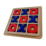 Classic Tic TAC Toe Game Handmade Family Game Board Game Strategy Puzzle Tabletop Blocks Wood for Kids Adults