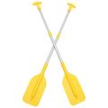 Portable kayak paddle 2 Pcs Durable Afloat Float Boat Oars Kayak Paddle Portable Aluminum Alloy Boat Paddle Canoe Rafting Double Ended Collapsible Paddle(Yellow)