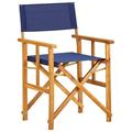 moobody Folding Director Chair Acacia Wood Polyester Seat and Backrest Portable Director s Chairs Blue for Camping Picnic Fishing Lawn Outdoor Furniture 21.6 x 22 x 34.6 Inches (W x D x H)