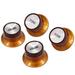 BLUESON 4Pcs Guitar Speed Control Knobs 2 Volumes 2 Tones Knob For Lp Sg Electric Guitar Brown