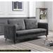 Contemporary Gray Fabric Upholstered 1pc Sofa, Sofa With Button-Tufted and Cushion Seat, Sofa Of Living Room Furniture