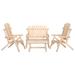 vidaXL Patio Furniture Set Outdoor Patio Lounge Set Chair Solid Wood Spruce