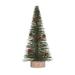 10.25" Green & Red Bottlebrush Ornaments Artificial Christmas Tree