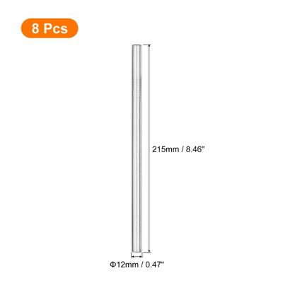 8.46" Long Stainless Steel Straight Straws for Travel Mugs