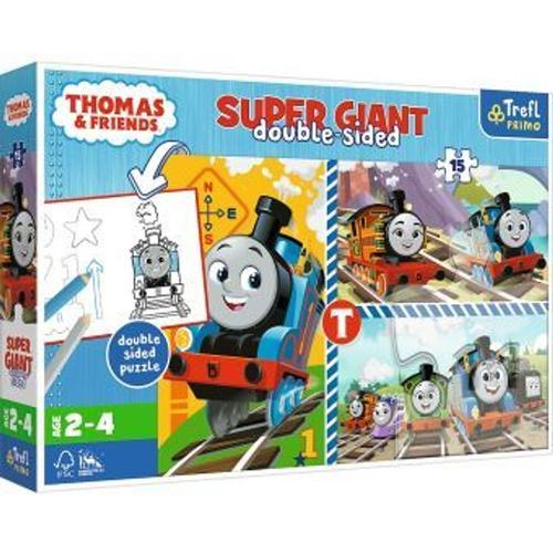 Thomas & Seine Freunde - Primo Giant Puzzle 15 Teile + Malvorlage Thomas Die Lokomotive