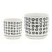 Set of 2 Ceramic Planter Pot Round Succulent Planters with Drainage Holes and Saucers Flower Plant Gardening Decoration