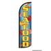 OnPoint Wares| Seafood Shrimp King Windless Flag- Pack of 2 | Advertising Flag/Business Flags | 11.5ft x 3.5ft