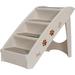 Bilot Foldable Pet Ladder Pet Stairs with 4 Steps Plastic Anti-Slip Pet Furniture Pet Dog Steps for Small/Old Dog