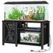 Dextrus Heavy Duty Metal Aquarium Stand with Power Outlets - Suitable for 55-75 Gallon Fish Tank Stand Turtle Tank Reptile Terrarium (865lbs Capacity) - Black