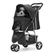 Magshion Pet Dog Stroller with Wheels Foldable Cat Dog Stroller with Storage Basket and Cup Holder for Small and Medium Cats Dogs Puppy Black