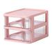 SHENGXINY Desk Organizer with Drawer Clearance Desktop Storage Box Transparent Small Drawer Desk Plastic Mini Storage Box Rabbit Stationery Storage Box