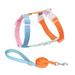 Pet Chest Strap - Contrasting Colors - Adjustable High Elasticity - I-Shaped Anti-lost Lead - Walking Running Leashes