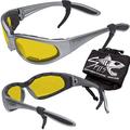 Spits Eyewear Hercules Safety Glasses (Frame Color: Gray Frame With Foam Padding Lens Color: Yellow Tint)