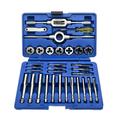 Carevas 32 PCS HSS Tap and Die Set Metric Wrench Cut -M12 Hand Threading Tool Tungsten Carbide Tap Die Screw Thread Making Tool Bit Set Engineer Kit with Tool Case