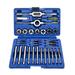 Carevas 32 PCS HSS Tap and Die Set Metric Wrench Cut -M12 Hand Threading Tool Tungsten Carbide Tap Die Screw Thread Making Tool Bit Set Engineer Kit with Tool Case