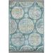 collection rug â€“ 4 x 6 gray blue medium-pile rug perfect for entryways kitchens breakfast nooks accent pieces