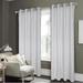 Rt Designers Collection Contemporary Iceland Metallic Blackout Grommet Curtain Panel Drape 54 X 90 Silver