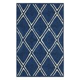 Indian Handmade Geometric Blue Jute Dhurrie Stair Runner Rug Office/Home Floor Carpet 5x10 Feet