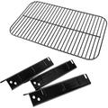 Hisencn Grill Replacement Parts for Grill 3 Burner XG10-101-002-02 Porcelian Steel Cooking Grate and Heat Plates