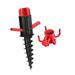 Beach Umbrella Sand Anchor Umbrella Holder Stand Sun Protection Yard Umbrella Anchor with Umbrella Hook for Heavy Duty Wind Sand Red Hooks