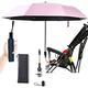 Universal Parasol, UPF 50+ Fabric, Easy Fit Clamp and Adjustable, Flexible Arm for Pram/Pushchair/Buggy (Color : Black, Size : 95cm) (Pink 95cm)