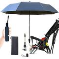 Baby Pram Umbrella Canopy Parasol,Universal UV Parasol For Pushchairs And Buggy, Clip On Stroller Umbrella, Baby Buggy Sun Parasol With Adjustable Fixing Clamp (Color : Black, Size : 95cm) (Blue 95cm)