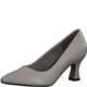 MARCO TOZZI Damen Pumps aus Leder Elegant, Grau (Taupe), 40