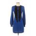 Nanette Lepore Casual Dress: Blue Dresses - Women's Size X-Small