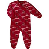 Infant Cardinal Arizona Cardinals Allover Print Raglan Full-Zip Jumper