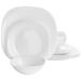 Gibson Tempered Glass Dinnerware Set - Service for 6 Tempered Glass/Glass in White | Wayfair 950120314M