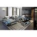 White/Black/Brown Sectional - Omont Modern Leather Sectional w/ Console Faux Jubilee Modern/contemporary design | Wayfair