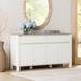 Ebern Designs Roshod 2 - Drawer Dresser Wood in Brown/Gray/White | 31.6 H x 56.9 W x 15.7 D in | Wayfair ECEA7DB6281C4160BEBC4F07D2D474BF