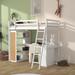 Harriet Bee Twin Loft Bed Wood in White | 69.1 H x 42.4 W x 77.8 D in | Wayfair 3C2960BFD0AF4E8EB7240C7D1D7B8F3B