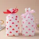 Lot de 50 sacs cadeaux en forme de cœur pour la saint-valentin emballage pour bonbons biscuits