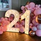 Boîte de remplissage de ballons avec lumière LED ballon numérique cadre de fête d'anniversaire