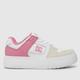 DC manteca 4 platform trainers in white & pink