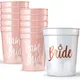 1Set Bachelorette Party Team Bride Plastic Drinking Cups Bridal Shower Gift Bride To Be Hen Party