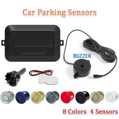 SINOVCLE 4 Sensors Buzzer 22mm Car Parking Sensor Kit Reverse Backup Radar Sound Alert Indicator Probe System 12V Free Shipping