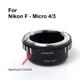 Nikon-M4/3 For Nikon F Lens - Micro 4/3 M4/3 Mount Adapter Ring AI(G)-M4/3 F-M4/3 MFT for Panasonic