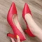 Hot Sale 2022 White Black Red Gold High Heels Shoes Women Fashion Pointed Toe Office Party Work