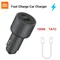 Original Xiaomi 100W Car Charger Dual USB Quick Charge Mi Car Charger USB-A USB-C Dual Output LED
