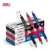 Deli Gel Pen Set 0.5mm Bullet Retractable Learning Writing Ballpoint Pens Ink color Blue Black Red