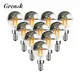 G45 Globe E14 Led Lamp Silver Mirror 4W Retro LED Filament Light Bulb E12 110V E27 Warm White 2700K