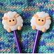 Pair of Sheep Knitting Needle Stoppers, One Size Fits Most, Lamb Point Protectors, Knitting Stocking Filler, Birthday Gift for Knitters