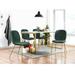 Mid-Century Modern Upholstered Velvet 5-Piece Gold Dining Set