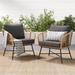 Flow Bohemian Rattan Wicker Chair, Upholstered Outdoor Chair Set for Patio or Porch