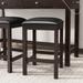 4-Piece Counter Height Table Set with Socket and Fabric Padded Stools