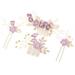 Wedding hair comb set 4pcs Wedding Handmade Fashion Hair Comb Set Floral Bridal Headpiece Hair Accessories Rhinestone Wedding Dress Accessories (Purple)