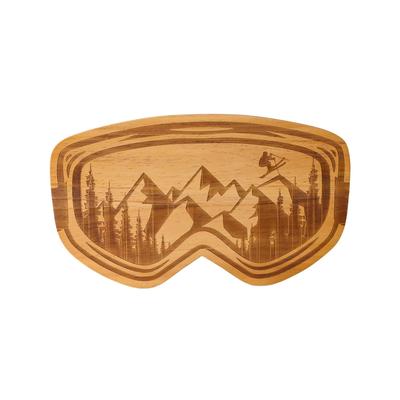 Ski Googles Wood Board - Natural - 15" L x 8.75" H x 0.75" W